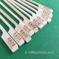 Brochettes de palette de bambou avec votre logo